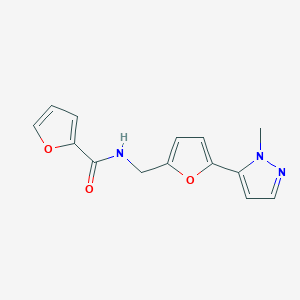 molecular formula C14H13N3O3 B2456687 N-{[5-(1-methyl-1H-pyrazol-5-yl)furan-2-yl]methyl}furan-2-carboxamide CAS No. 2415470-11-8