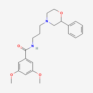 3,5-dimethoxy-N-(3-(2-phenylmorpholino)propyl)benzamide