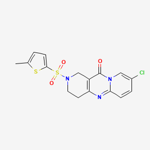 8-chloro-2-((5-methylthiophen-2-yl)sulfonyl)-3,4-dihydro-1H-dipyrido[1,2-a:4',3'-d]pyrimidin-11(2H)-one