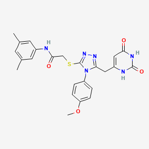N-(3,5-dimethylphenyl)-2-((5-((2,6-dioxo-1,2,3,6-tetrahydropyrimidin-4-yl)methyl)-4-(4-methoxyphenyl)-4H-1,2,4-triazol-3-yl)thio)acetamide