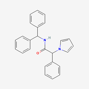 molecular formula C25H22N2O B2456713 N-benzhydryl-2-phenyl-2-(1H-pyrrol-1-yl)acetamide CAS No. 1351581-93-5