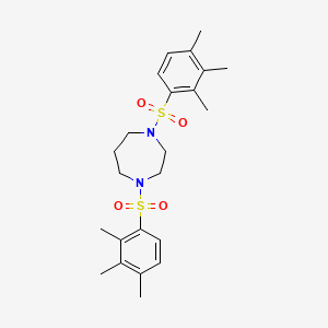 molecular formula C23H32N2O4S2 B2456717 1,4-Bis(2,3,4-trimethylbenzenesulfonyl)-1,4-diazepane CAS No. 433948-21-1