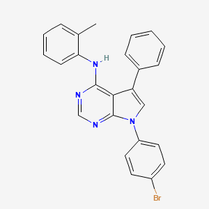 molecular formula C25H19BrN4 B2456718 7-(4-bromophenyl)-N-(2-methylphenyl)-5-phenyl-7H-pyrrolo[2,3-d]pyrimidin-4-amine CAS No. 477231-99-5