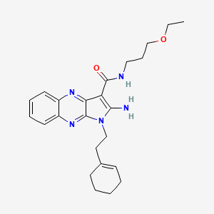 2-amino-1-(2-(cyclohex-1-en-1-yl)ethyl)-N-(3-ethoxypropyl)-1H-pyrrolo[2,3-b]quinoxaline-3-carboxamide
