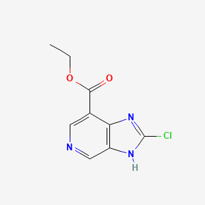 3H-Imidazo[4,5-c]pyridine-7-carboxylic acid, 2-chloro-, ethyl ester