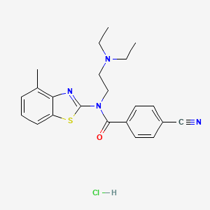 4-cyano-N-(2-(diethylamino)ethyl)-N-(4-methylbenzo[d]thiazol-2-yl)benzamide hydrochloride