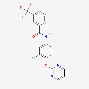 N-(3-Chloro-4-(2-pyrimidinyloxy)phenyl)-3-(trifluoromethyl)benzenecarboxamide