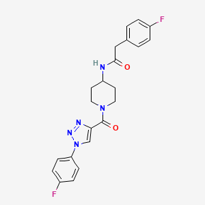 2-(4-fluorophenyl)-N-(1-(1-(4-fluorophenyl)-1H-1,2,3-triazole-4-carbonyl)piperidin-4-yl)acetamide