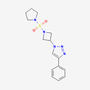 4-phenyl-1-(1-(pyrrolidin-1-ylsulfonyl)azetidin-3-yl)-1H-1,2,3-triazole
