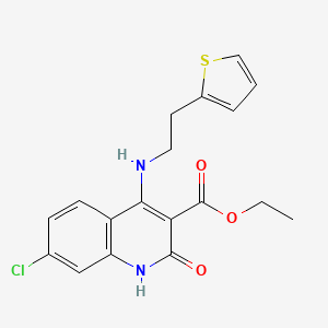 Ethyl 7-chloro-2-oxo-4-{[2-(2-thienyl)ethyl]amino}-1,2-dihydroquinoline-3-carboxylate