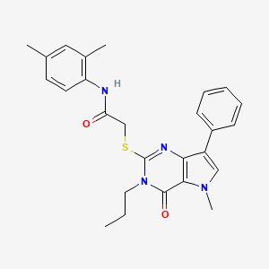N-(2,4-dimethylphenyl)-2-((5-methyl-4-oxo-7-phenyl-3-propyl-4,5-dihydro-3H-pyrrolo[3,2-d]pyrimidin-2-yl)thio)acetamide