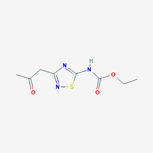 molecular formula C8H11N3O3S B2456801 Ethyl (3-(2-oxopropyl)-1,2,4-thiadiazol-5-yl)carbamate CAS No. 64572-97-0