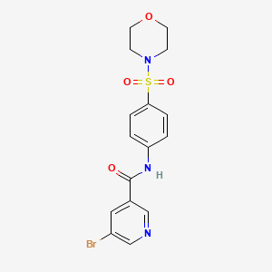 5-bromo-N-(4-(morpholinosulfonyl)phenyl)nicotinamide