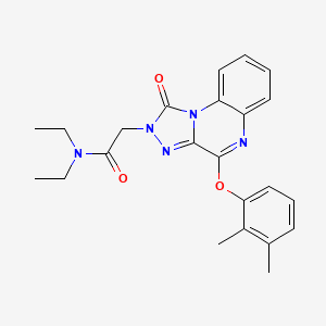 molecular formula C23H25N5O3 B2456803 2-(4-(2,3-dimethylphenoxy)-1-oxo-[1,2,4]triazolo[4,3-a]quinoxalin-2(1H)-yl)-N,N-diethylacetamide CAS No. 1215647-34-9