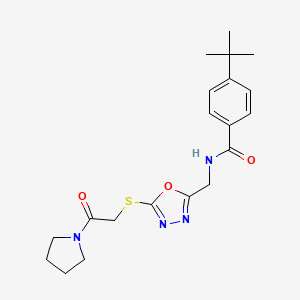 4-tert-butyl-N-[[5-(2-oxo-2-pyrrolidin-1-ylethyl)sulfanyl-1,3,4-oxadiazol-2-yl]methyl]benzamide