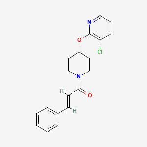 (E)-1-(4-((3-chloropyridin-2-yl)oxy)piperidin-1-yl)-3-phenylprop-2-en-1-one