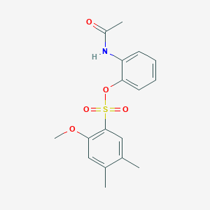 2-Acetamidophenyl 2-methoxy-4,5-dimethylbenzene-1-sulfonate