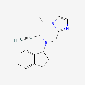 N-[(1-ethyl-1H-imidazol-2-yl)methyl]-N-(prop-2-yn-1-yl)-2,3-dihydro-1H-inden-1-amine