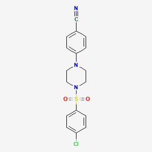 4-{4-[(4-Chlorophenyl)sulfonyl]piperazino}benzenecarbonitrile