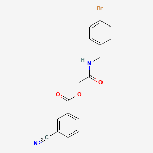 2-((4-Bromobenzyl)amino)-2-oxoethyl 3-cyanobenzoate