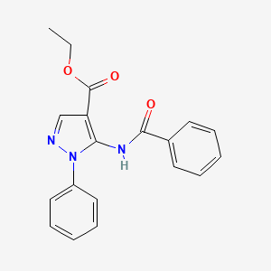 molecular formula C19H17N3O3 B2456871 ethyl 5-benzamido-1-phenyl-1H-pyrazole-4-carboxylate CAS No. 115445-61-9