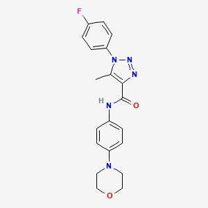 molecular formula C20H20FN5O2 B2456876 1-(4-fluorophenyl)-5-methyl-N-(4-morpholinophenyl)-1H-1,2,3-triazole-4-carboxamide CAS No. 923685-21-6