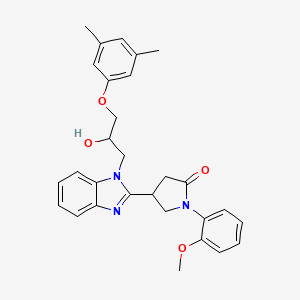 4-{1-[3-(3,5-dimethylphenoxy)-2-hydroxypropyl]-1H-benzimidazol-2-yl}-1-(2-methoxyphenyl)pyrrolidin-2-one