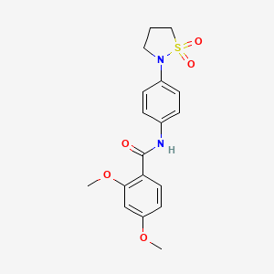molecular formula C18H20N2O5S B2456879 N-(4-(1,1-dioxidoisothiazolidin-2-yl)phenyl)-2,4-dimethoxybenzamide CAS No. 946342-68-3