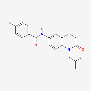 molecular formula C21H24N2O2 B2456880 N-(1-isobutyl-2-oxo-1,2,3,4-tetrahydroquinolin-6-yl)-4-methylbenzamide CAS No. 941905-93-7