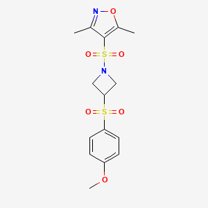 4-((3-((4-Methoxyphenyl)sulfonyl)azetidin-1-yl)sulfonyl)-3,5-dimethylisoxazole