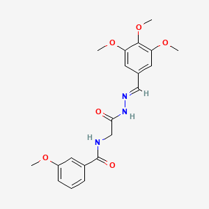 (E)-3-methoxy-N-(2-oxo-2-(2-(3,4,5-trimethoxybenzylidene)hydrazinyl)ethyl)benzamide
