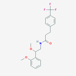 molecular formula C20H22F3NO3 B2456891 N-[2-methoxy-2-(2-methoxyphenyl)ethyl]-3-[4-(trifluoromethyl)phenyl]propanamide CAS No. 1798659-43-4