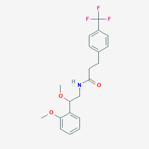 molecular formula C20H22F3NO3 B2456891 N-(2-methoxy-2-(2-methoxyphenyl)ethyl)-3-(4-(trifluoromethyl)phenyl)propanamide CAS No. 1798659-43-4