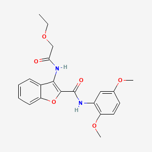molecular formula C21H22N2O6 B2456899 N-(2,5-dimethoxyphenyl)-3-(2-ethoxyacetamido)benzofuran-2-carboxamide CAS No. 888464-63-9