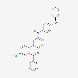 molecular formula C28H20ClN3O3 B2456901 2-(6-chloro-2-oxo-4-phenyl-1,2-dihydroquinazolin-1-yl)-N-(4-phenoxyphenyl)acetamide CAS No. 1115420-70-6