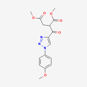 molecular formula C16H17N3O6 B2456935 dimethyl 2-{[1-(4-methoxyphenyl)-1H-1,2,3-triazol-4-yl]carbonyl}succinate CAS No. 477871-84-4
