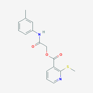 molecular formula C16H16N2O3S B2456942 [2-(3-Methylanilino)-2-oxoethyl] 2-methylsulfanylpyridine-3-carboxylate CAS No. 475054-92-3