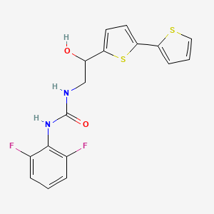 molecular formula C17H14F2N2O2S2 B2456954 3-(2-{[2,2'-Bithiophene]-5-yl}-2-hydroxyethyl)-1-(2,6-difluorophenyl)urea CAS No. 2097900-06-4