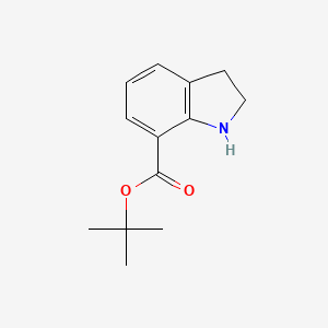 molecular formula C13H17NO2 B2456955 Tert-butyl 2,3-dihydro-1H-indole-7-carboxylate CAS No. 2248417-67-4