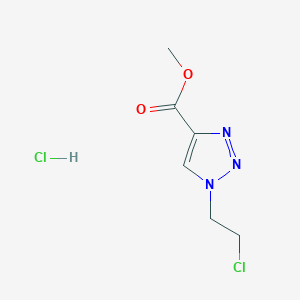 molecular formula C6H9Cl2N3O2 B2456959 methyl 1-(2-chloroethyl)-1H-1,2,3-triazole-4-carboxylate hydrochloride CAS No. 1803599-99-6