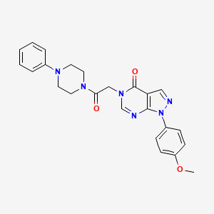 1-(4-Methoxyphenyl)-5-[2-oxo-2-(4-phenylpiperazin-1-yl)ethyl]pyrazolo[3,4-d]pyrimidin-4-one