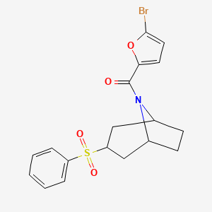 (5-bromofuran-2-yl)((1R,5S)-3-(phenylsulfonyl)-8-azabicyclo[3.2.1]octan-8-yl)methanone