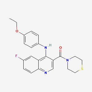 (4-((4-Ethoxyphenyl)amino)-6-fluoroquinolin-3-yl)(thiomorpholino)methanone