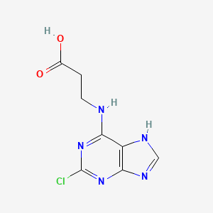 3-((2-chloro-9H-purin-6-yl)amino)propanoic acid