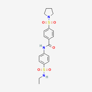 N-(4-(N-ethylsulfamoyl)phenyl)-4-(pyrrolidin-1-ylsulfonyl)benzamide