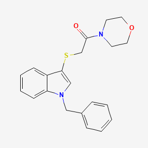 B2457017 2-((1-benzyl-1H-indol-3-yl)thio)-1-morpholinoethanone CAS No. 681273-49-4