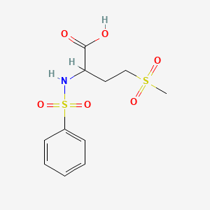 4-(Methylsulfonyl)-2-[(phenylsulfonyl)amino]butanoic acid