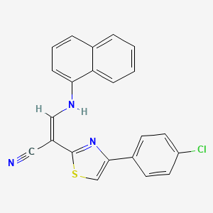 (Z)-2-(4-(4-chlorophenyl)thiazol-2-yl)-3-(naphthalen-1-ylamino)acrylonitrile