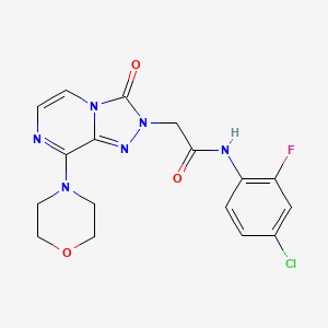 molecular formula C17H16ClFN6O3 B2457028 N-(4-chloro-2-fluorophenyl)-2-[8-(morpholin-4-yl)-3-oxo-2H,3H-[1,2,4]triazolo[4,3-a]pyrazin-2-yl]acetamide CAS No. 1251686-54-0