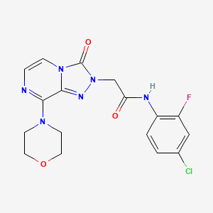 B2457028 N-(4-chloro-2-fluorophenyl)-2-(8-morpholino-3-oxo-[1,2,4]triazolo[4,3-a]pyrazin-2(3H)-yl)acetamide CAS No. 1251686-54-0